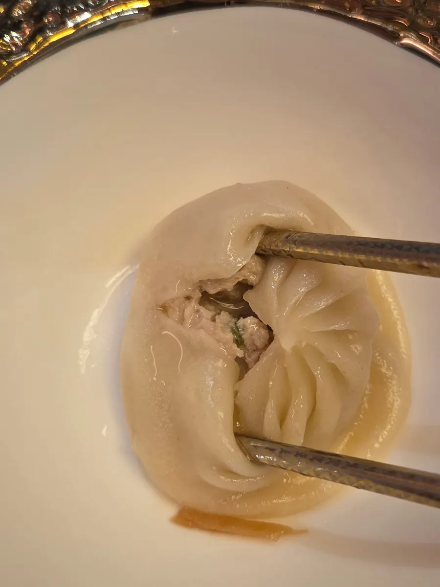 Xiaolongbao filled with meat juices