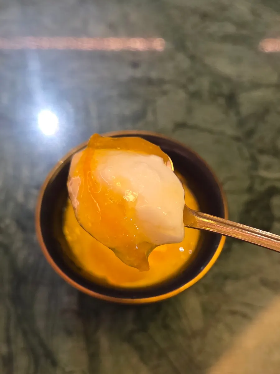 Yuzu marmalade and soft pudding