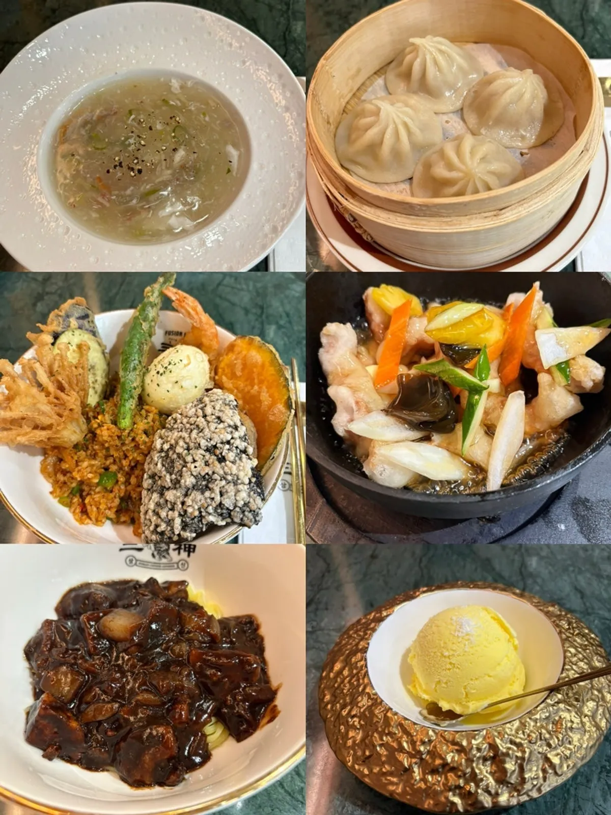 Sorbet mangga di belakang jajangmyeon dan jjamppong