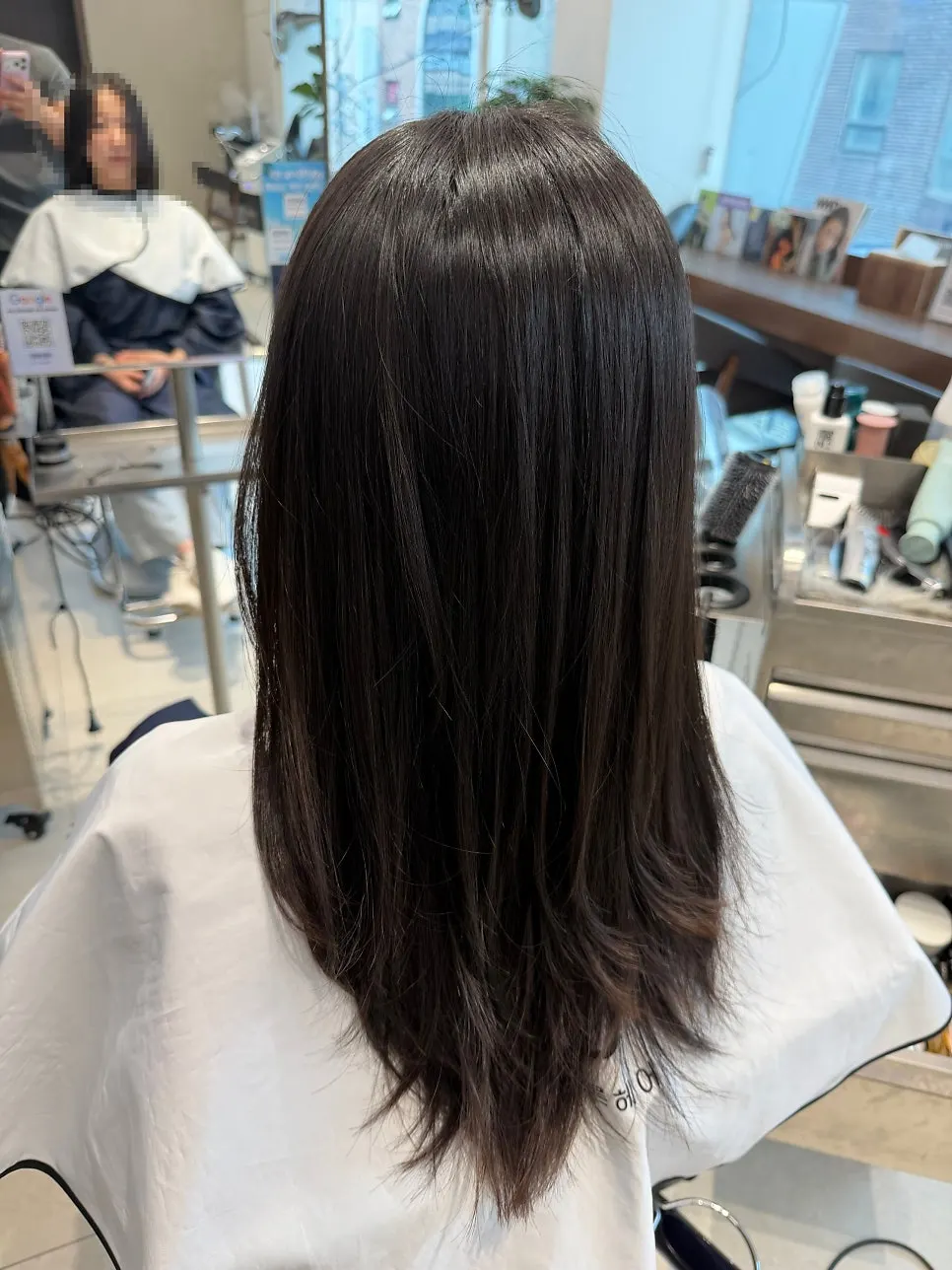 Hair looking calm and settled after the clinic