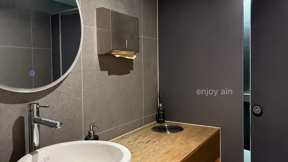 Information about separate restrooms for men and women