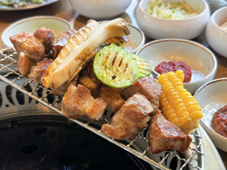 산솔 신사본점 숙성 돼지고기 식사