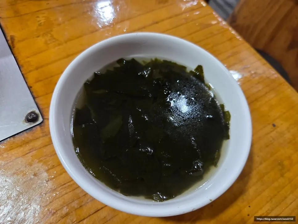 Tofu side dish with soy sauce and seaweed soup