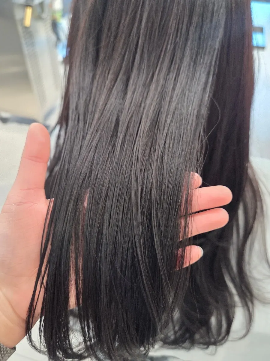 영양 케어를 마친 헤어 클리닉 후 모습