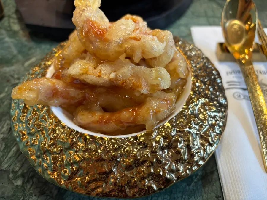 Tokyo tangsuyuk with sauce poured at the table