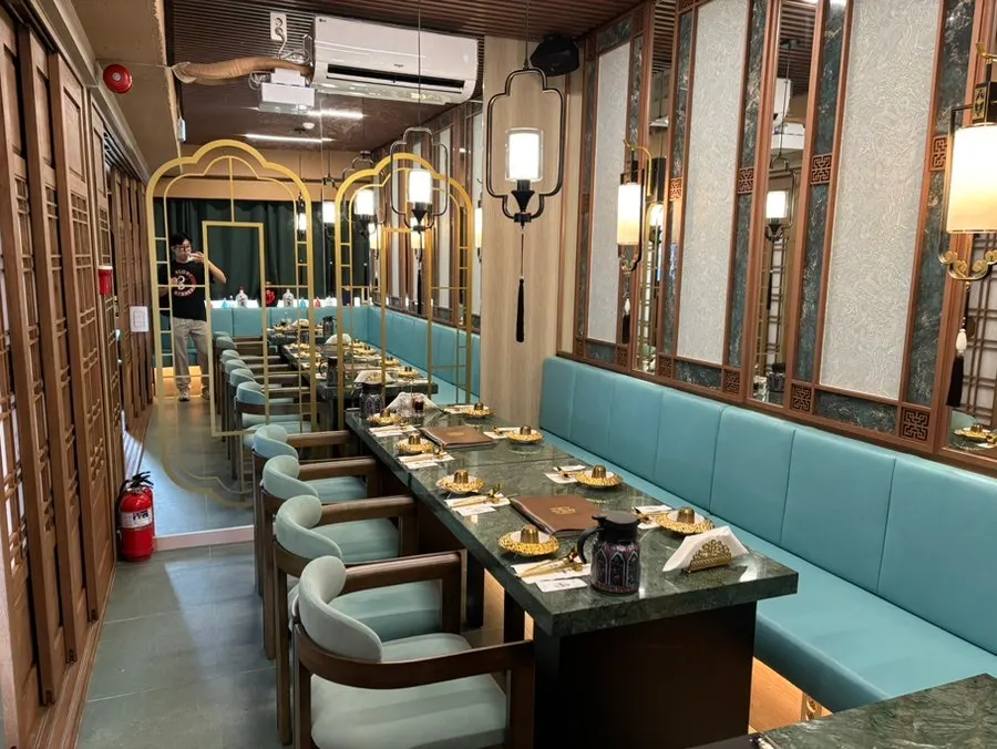 Table scene with food and tableware