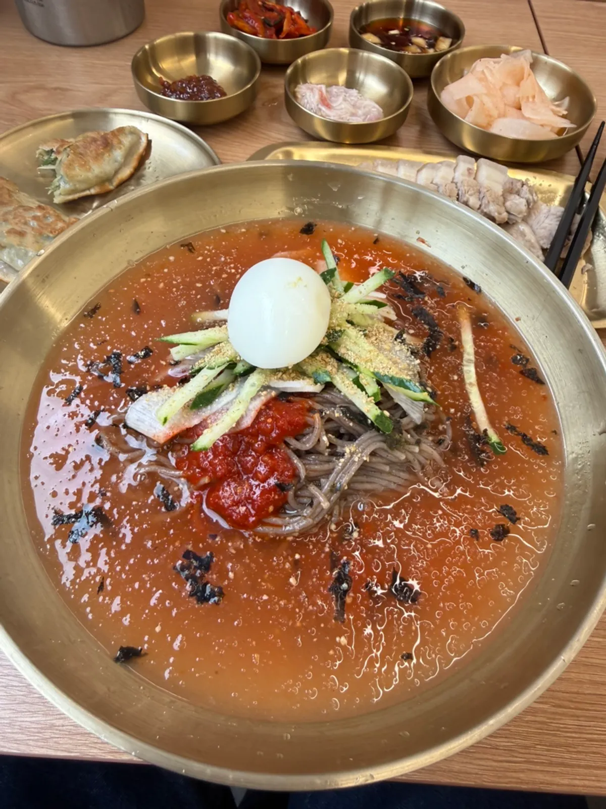 얼큰 국물 막국수 주문 메뉴