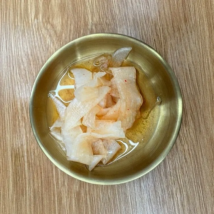 Onion soy sauce served with the buckwheat pancake