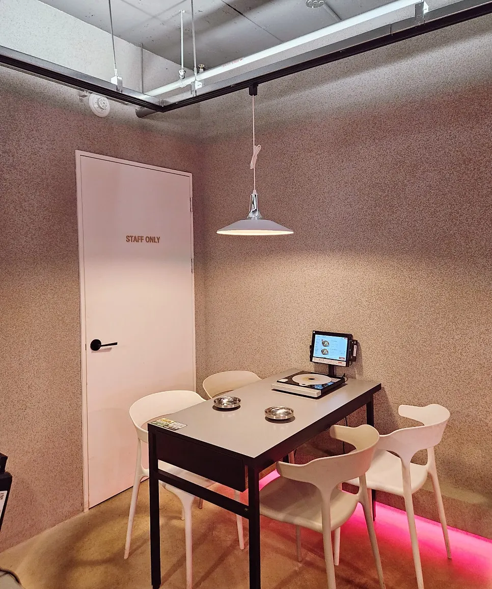 Shop entrance and restroom location