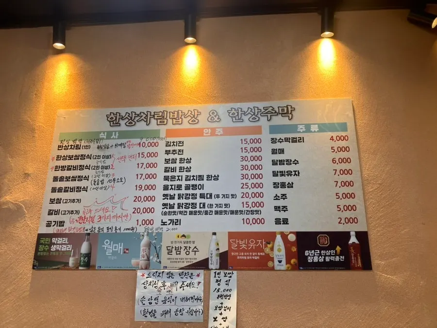 Hansang Charyim Bapsang menu