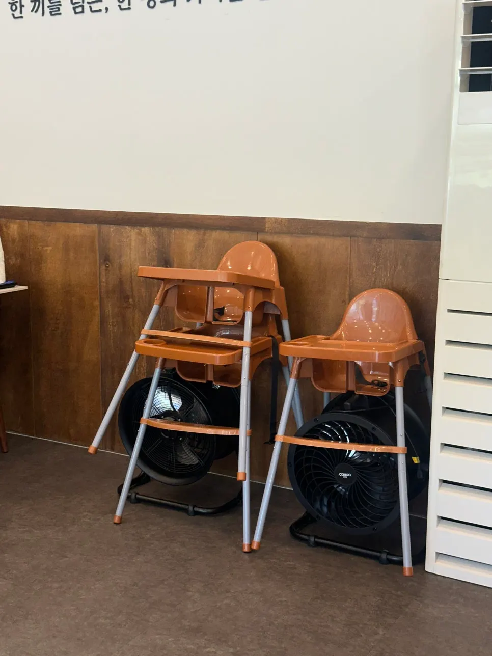 Spacious restaurant tables
