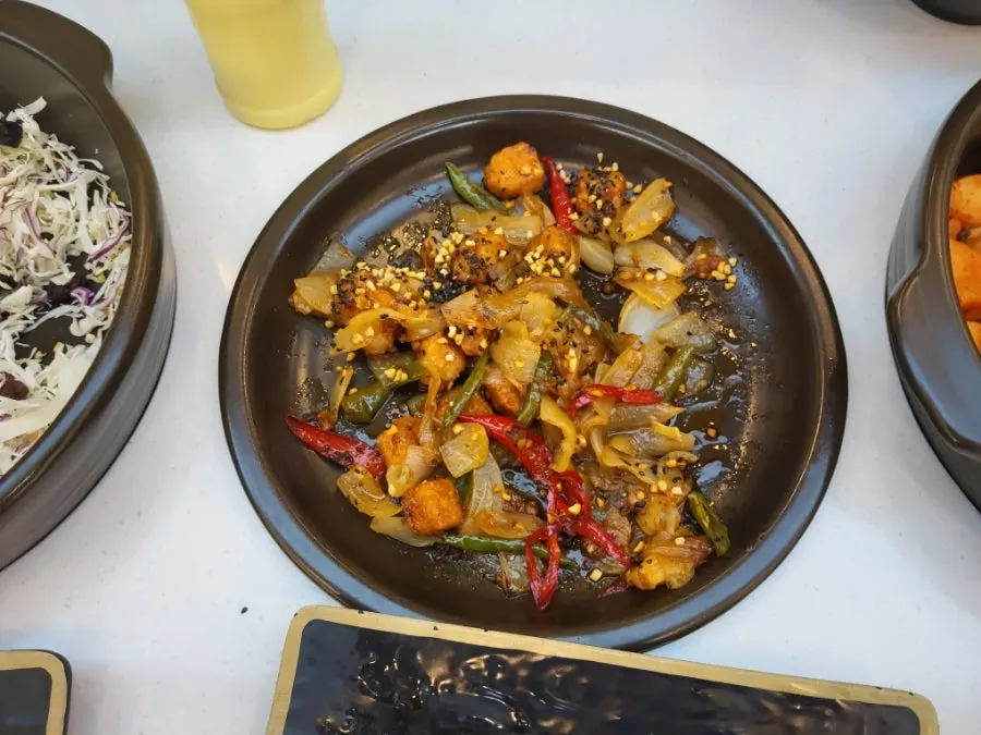 White mackerel flesh picked apart with chopsticks