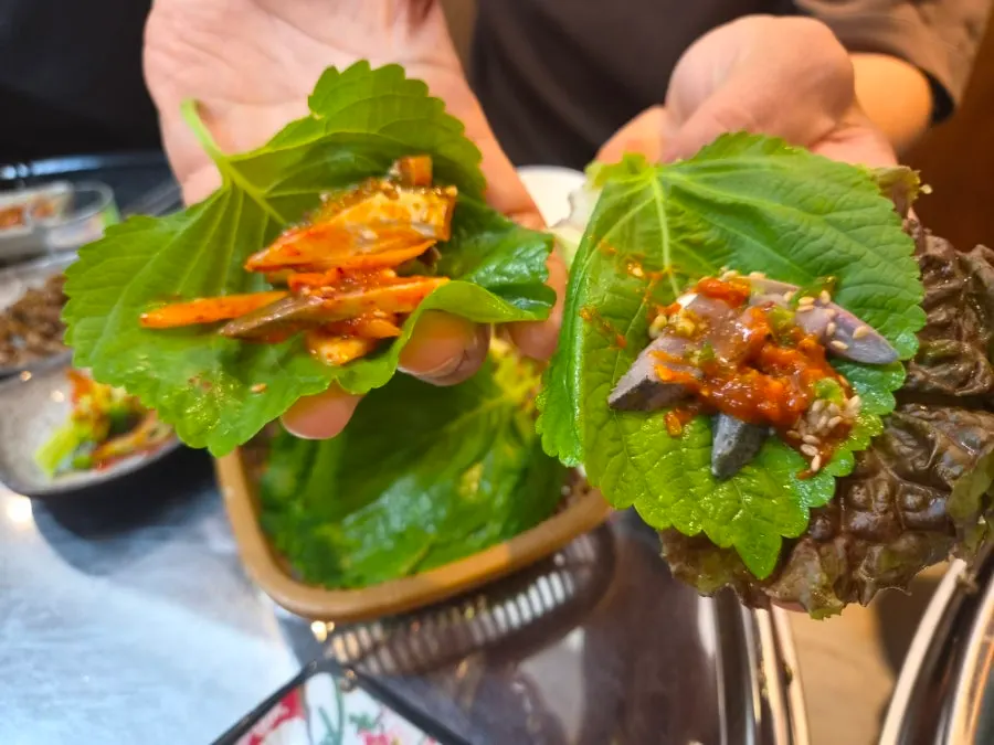 Gizzard shad sashimi served with chili paste