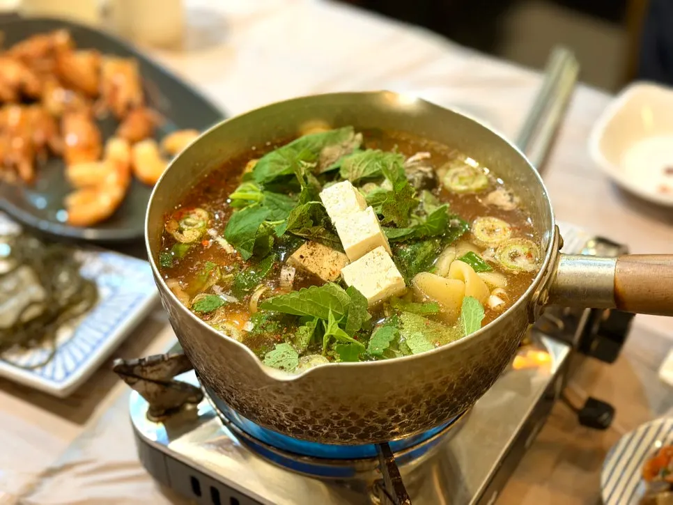 Bone spicy stew ordered as a meal item