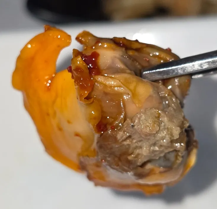 Side dishes including braised whelk and braised flounder
