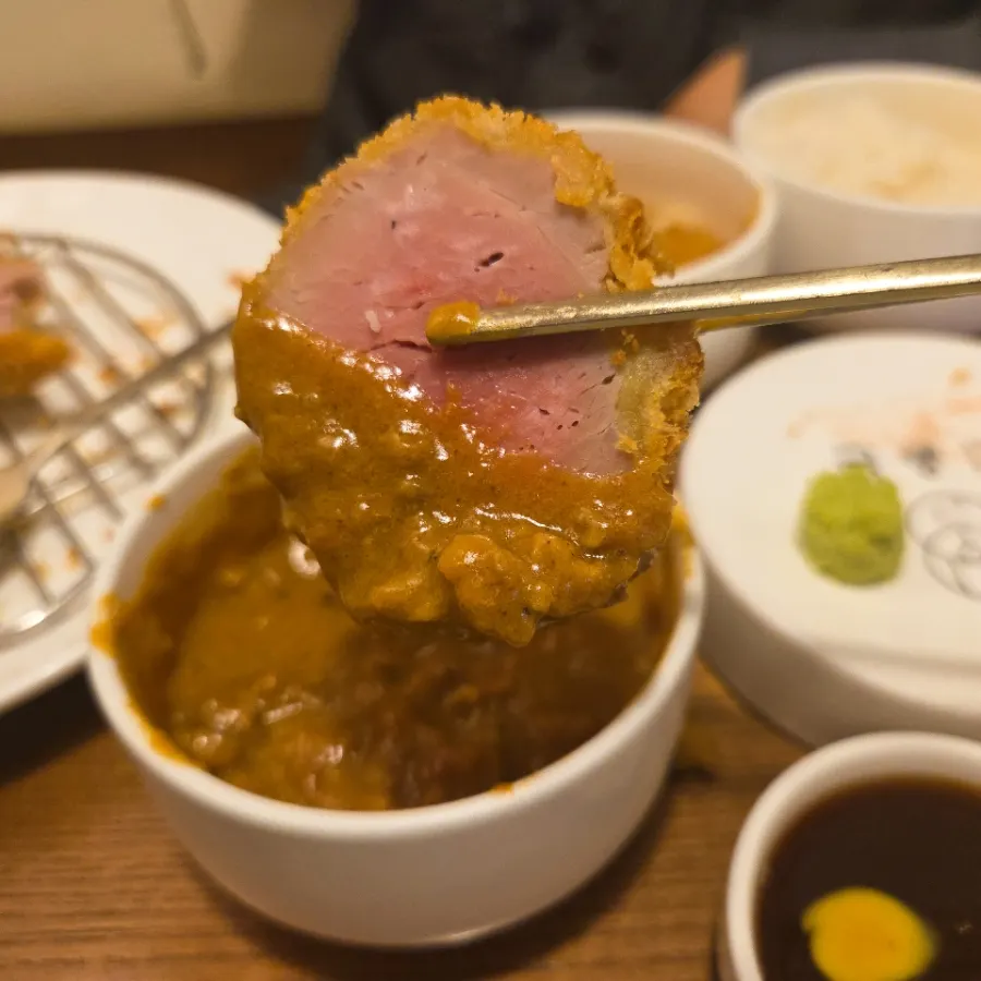 토마토커리 소스에 찍은 안심카츠