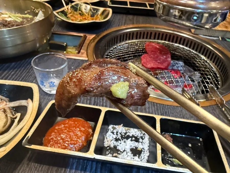 Mul-naengmyeon with mustard and vinegar added