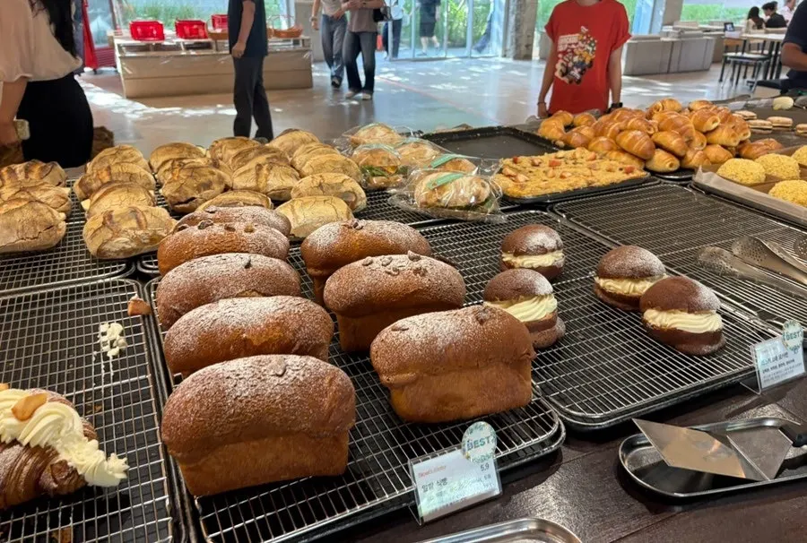 Cake and organic juice display case