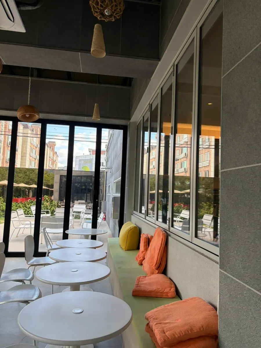 Indoor seating with a calm atmosphere