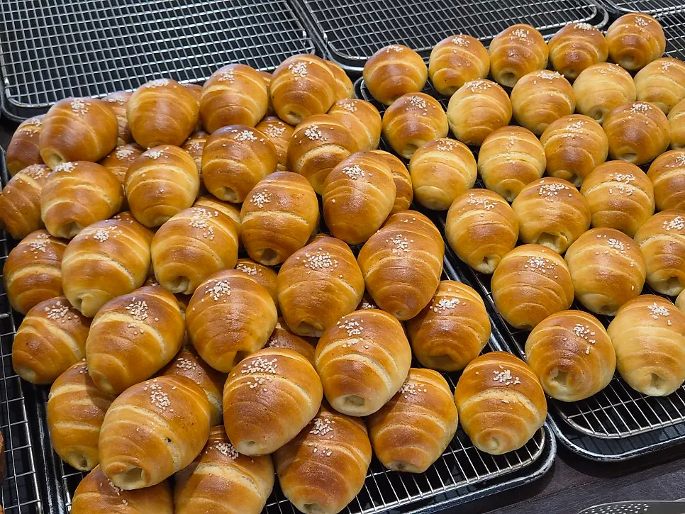 Freshly baked bread displayed at Slow But Barrel