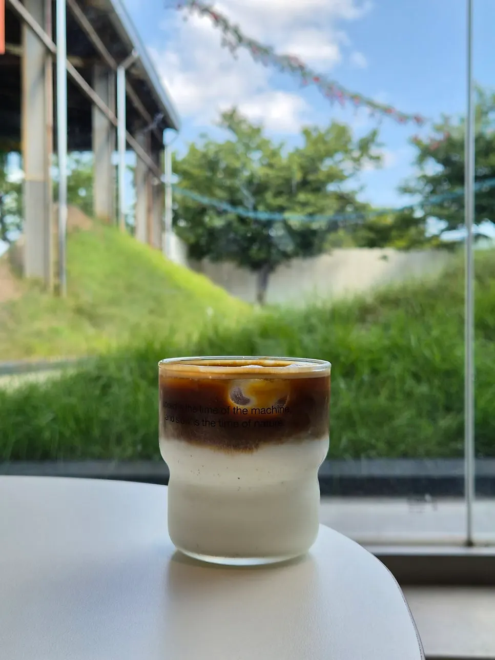 The signature Barrel White coffee on the table