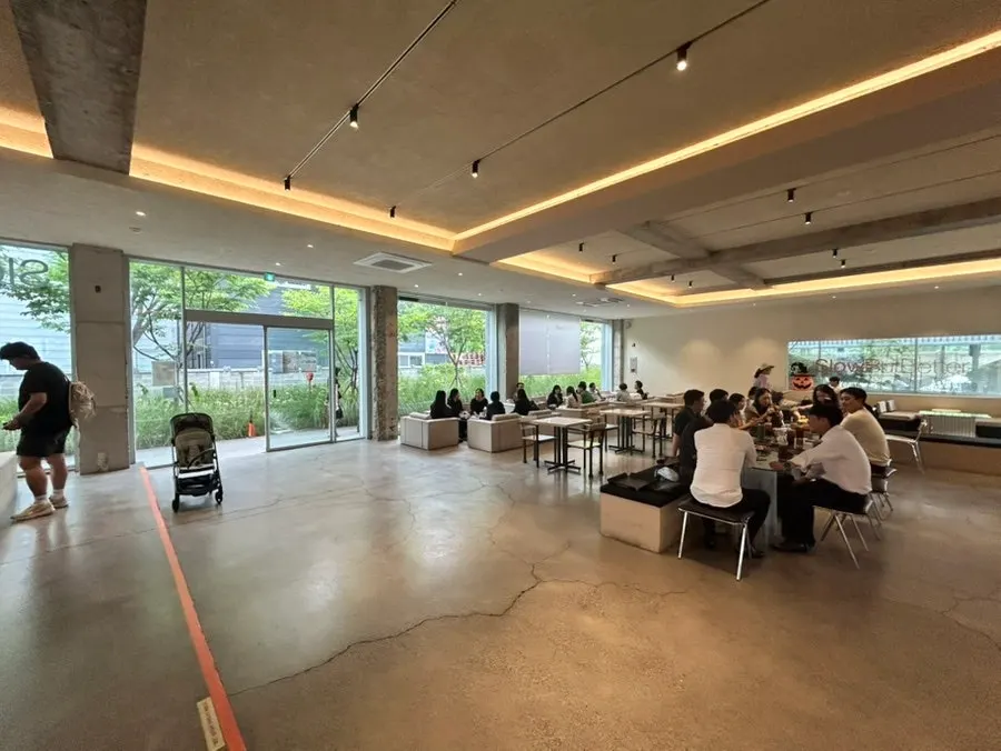 Café interior decorated with a seasonal concept