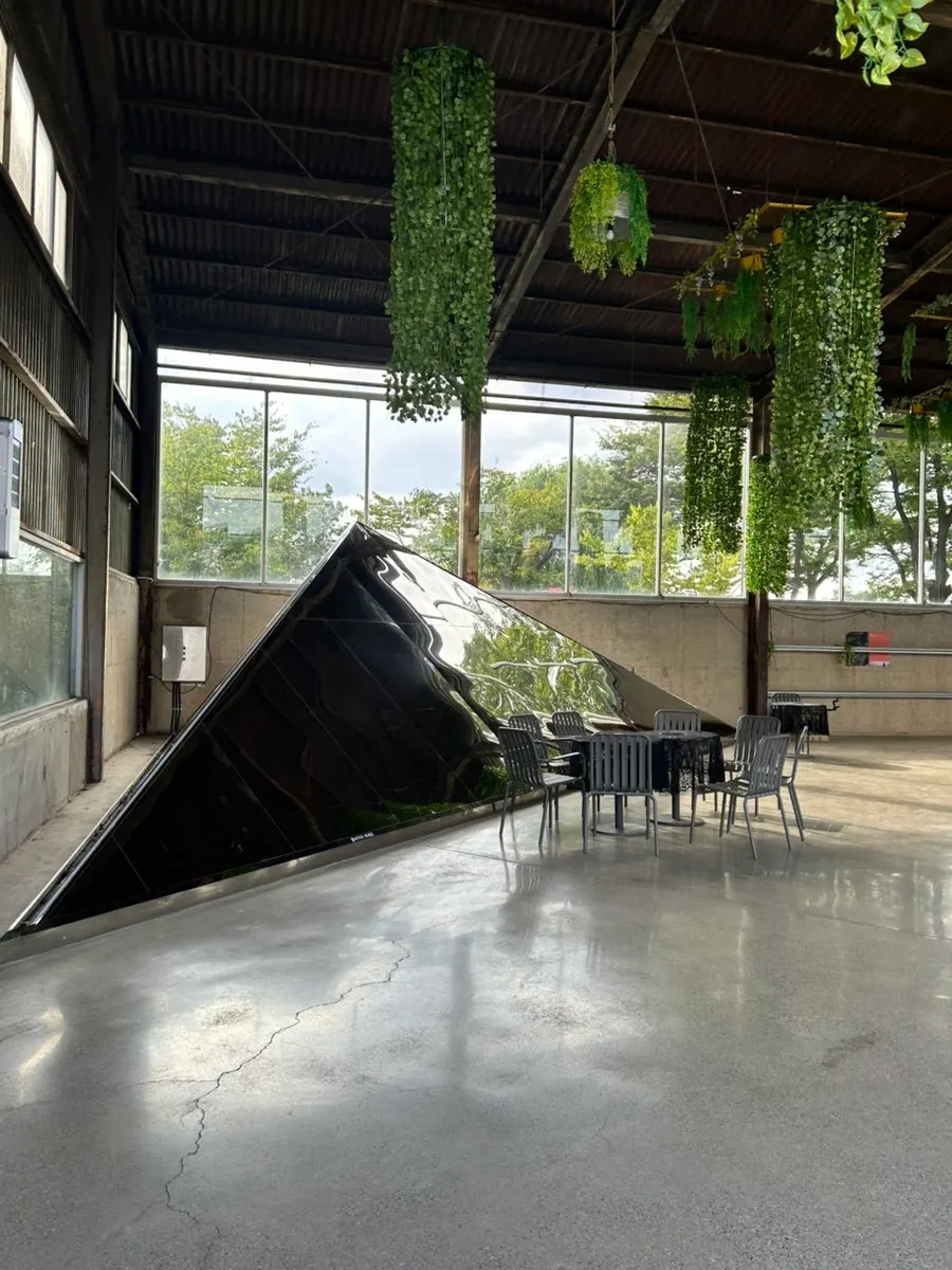 Café space that feels like the Louvre Museum