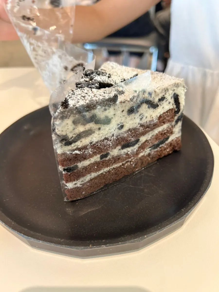 Cross-section of a crispy pastry