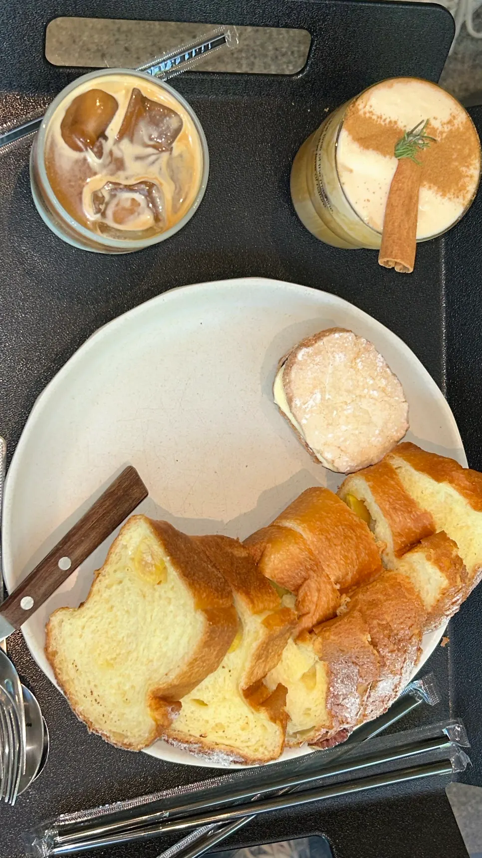 Apricot jam over yogurt ice cream