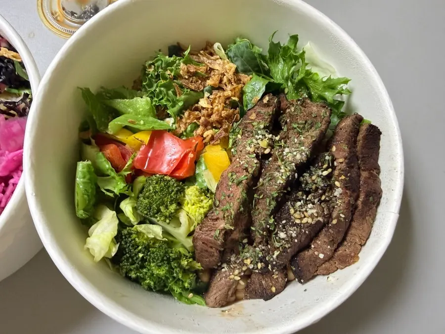 Two poke bowls from Slow Cali Hongdae branch