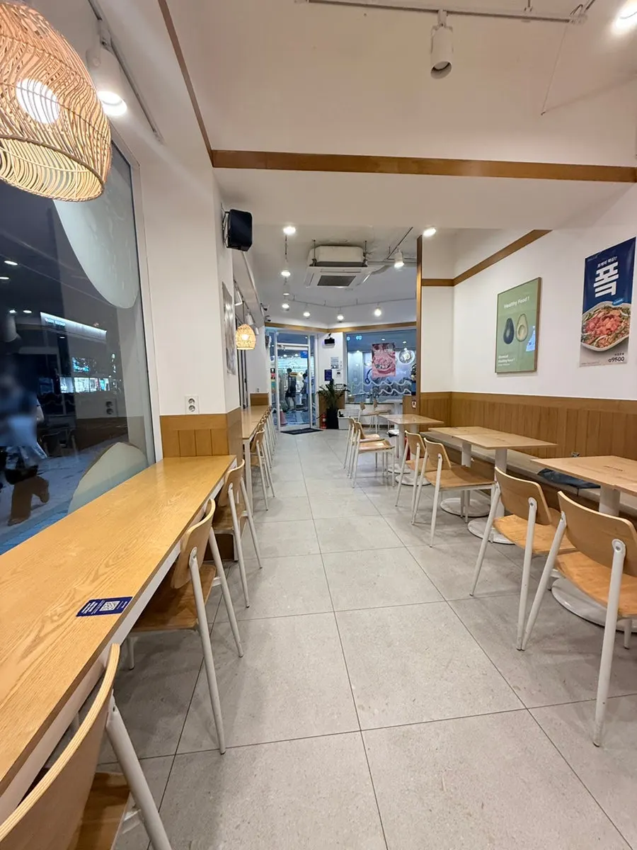 Bar-style seating good for solo dining