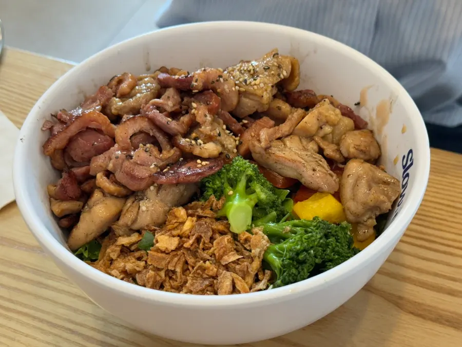 Duck poke bowl ordered by my sister