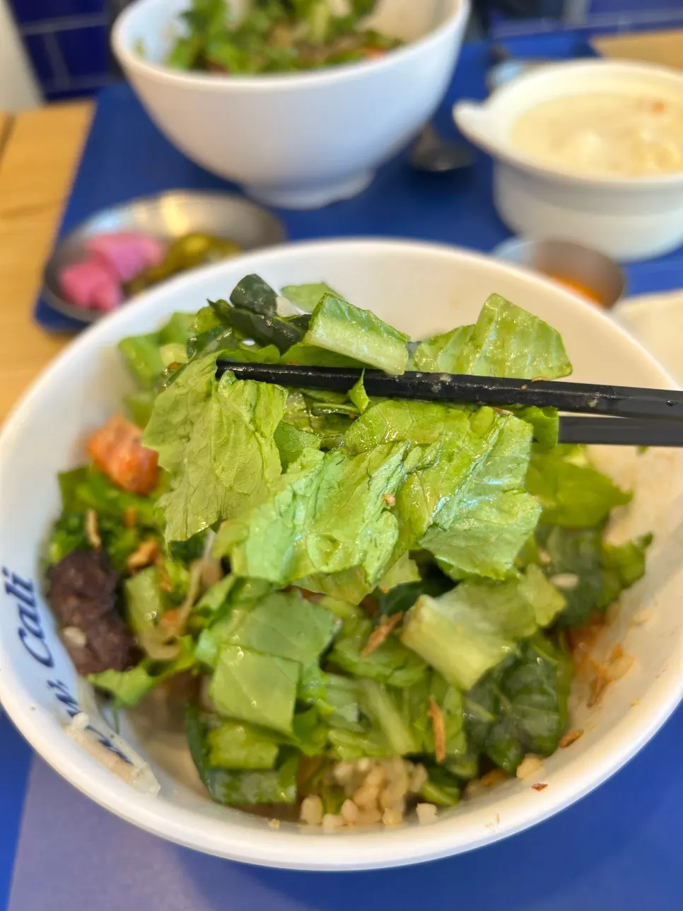 Table at Slow Cali Bupyeong after finishing the meal