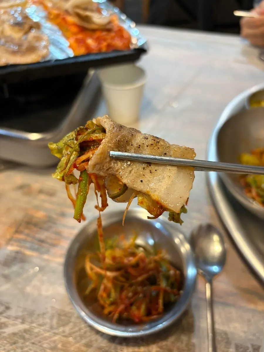 Golden-brown grilled frozen pork belly