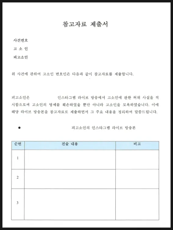 라이브 방송 발언 시간대를 특정한 참고자료