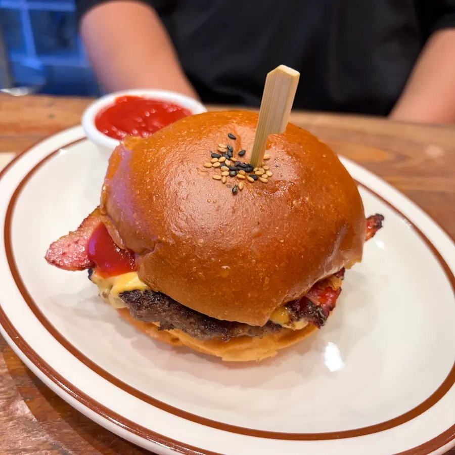 The truffle mushroom burger with truffle mayo