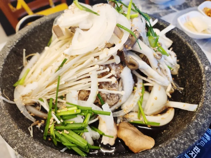 Beef bulgogi served in a stone pot