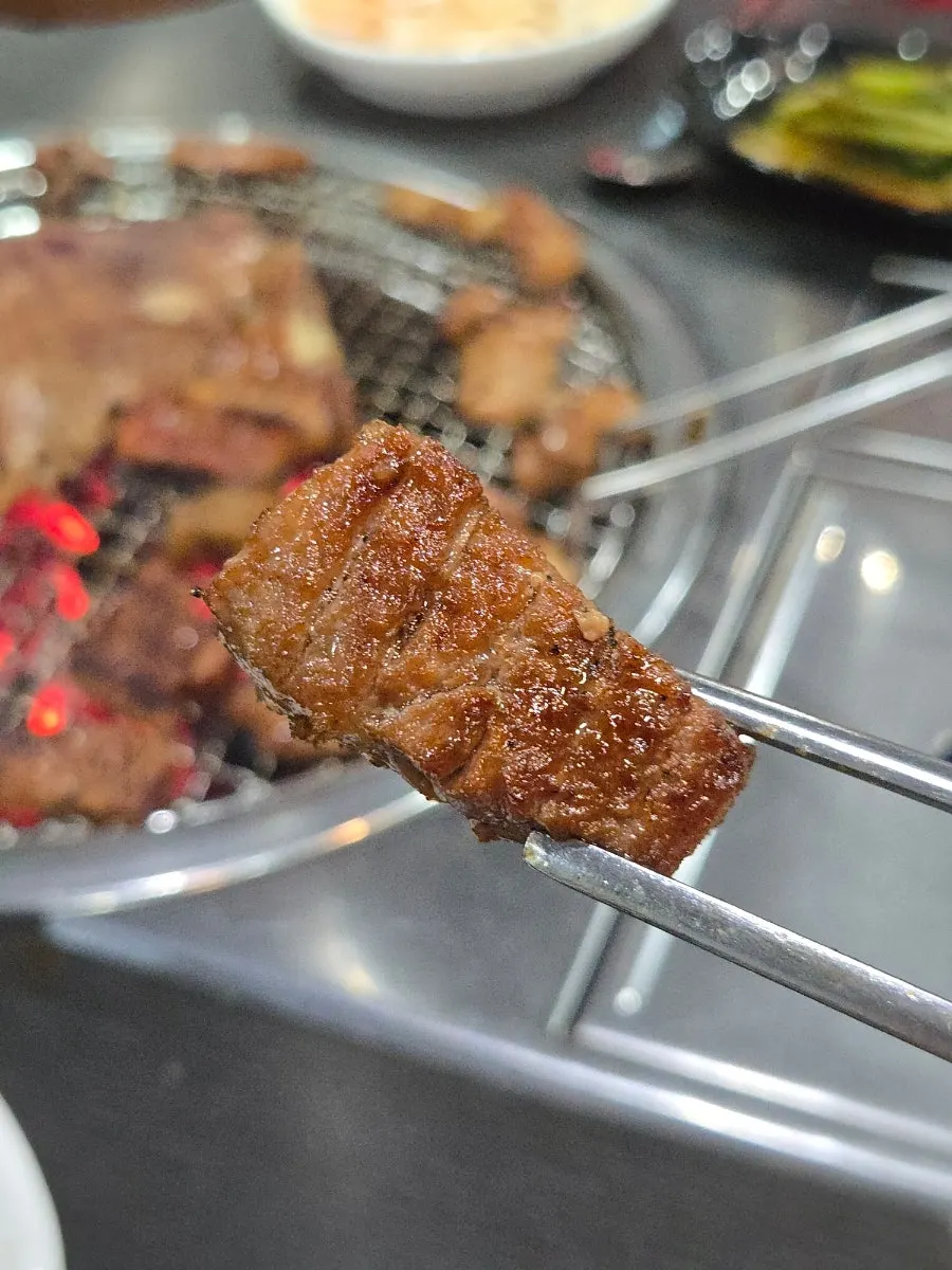 잘 익은 양념갈비 한 점