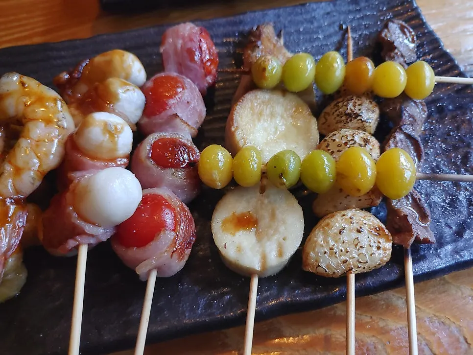 불향이 밴 꼬치 클로즈업