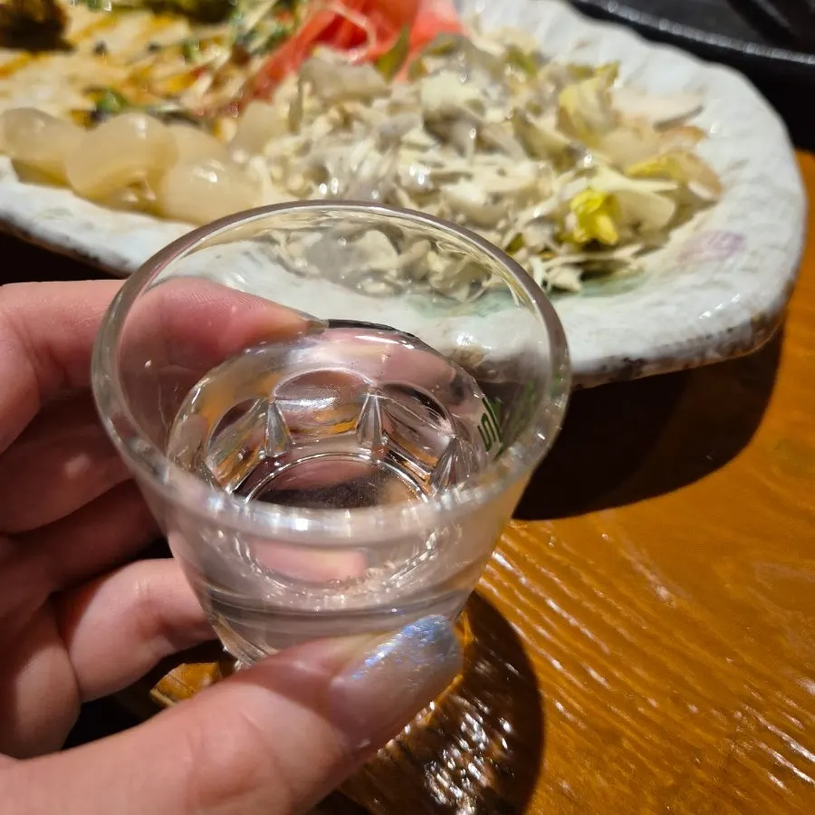 Late-night drinks at a table in Sodam
