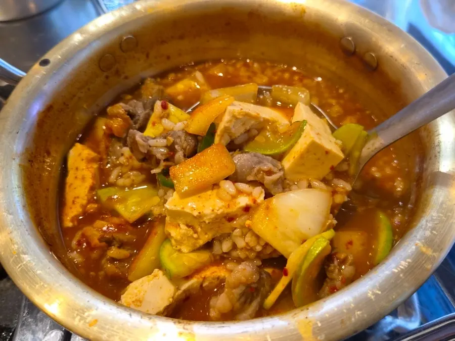 Doenjang sulbap ordered as the meal dish