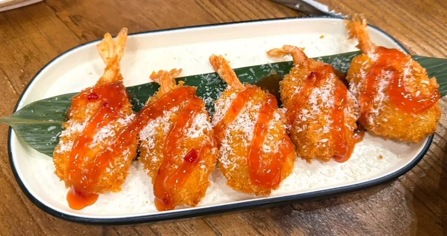 Coconut shrimp ordered as a side