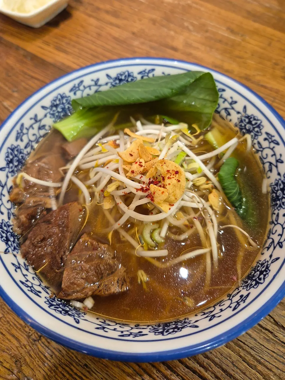 A bowl of beef shank pho