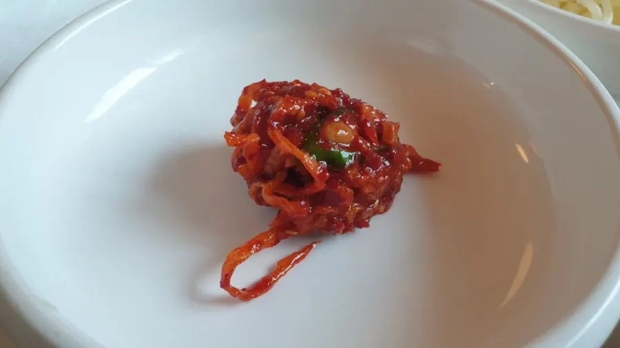 Close-up of Bigeumdo's side dishes