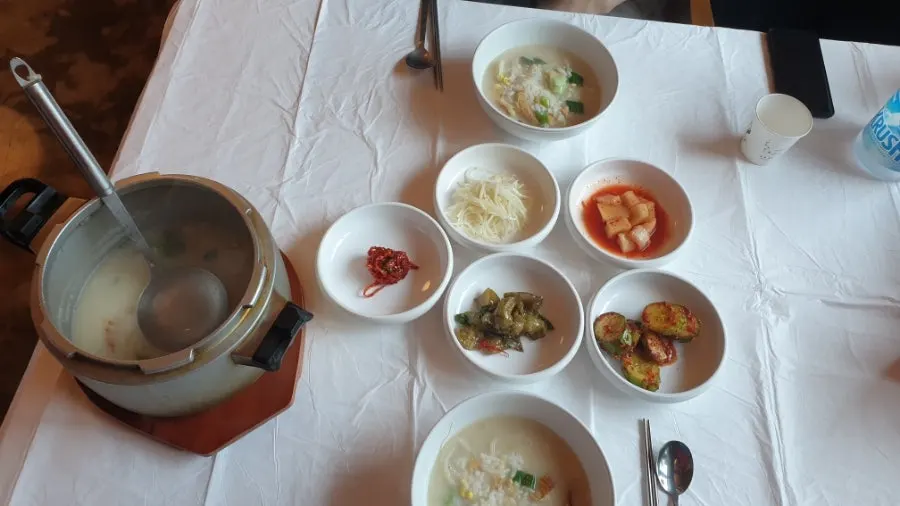 Milky, rich broth of the pollack hangover soup