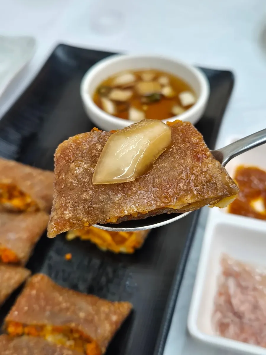 Large crispy buckwheat pancakes