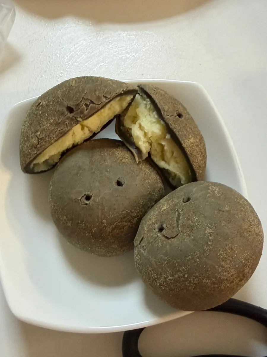 Set of purchased potato bread and jjondeugi