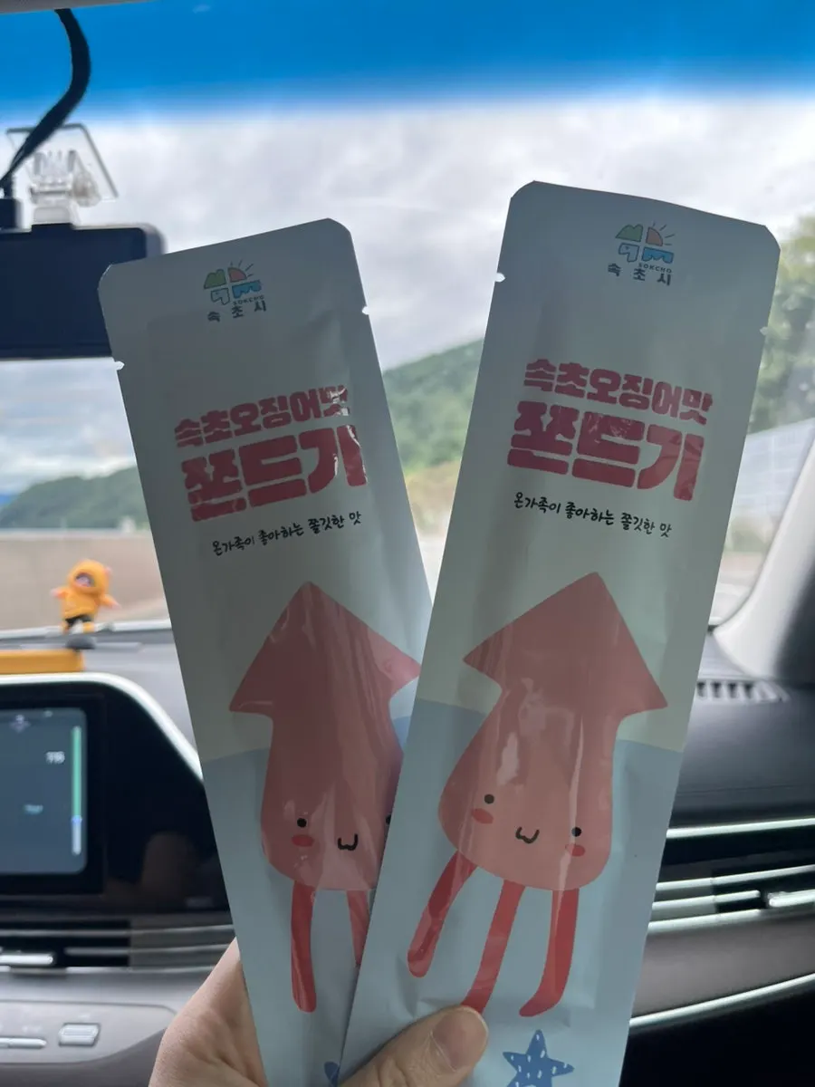 운전 중 간식으로 먹은 쫀드기