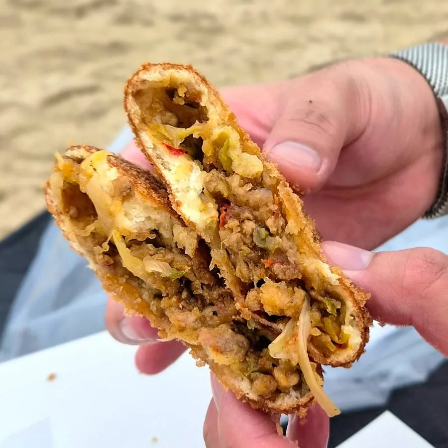 Croquette snack by the sea