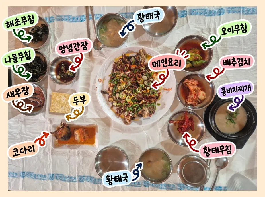 고소한 국물의 황태국 한 그릇